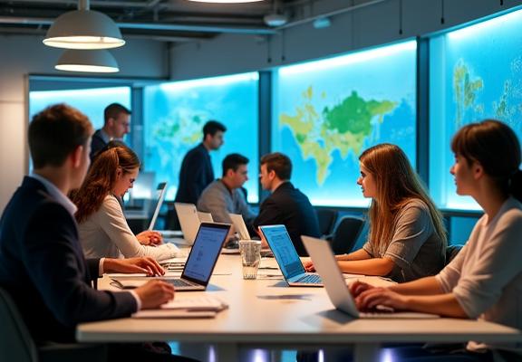 La redazione di Acquaviva Chronicles al lavoro su contenuti di conservazione marina